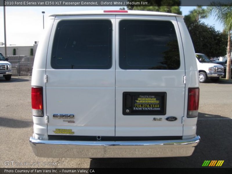 Oxford White / Medium Flint 2010 Ford E Series Van E350 XLT Passenger Extended