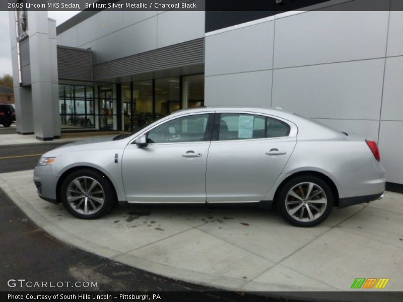 Brilliant Silver Metallic / Charcoal Black 2009 Lincoln MKS Sedan