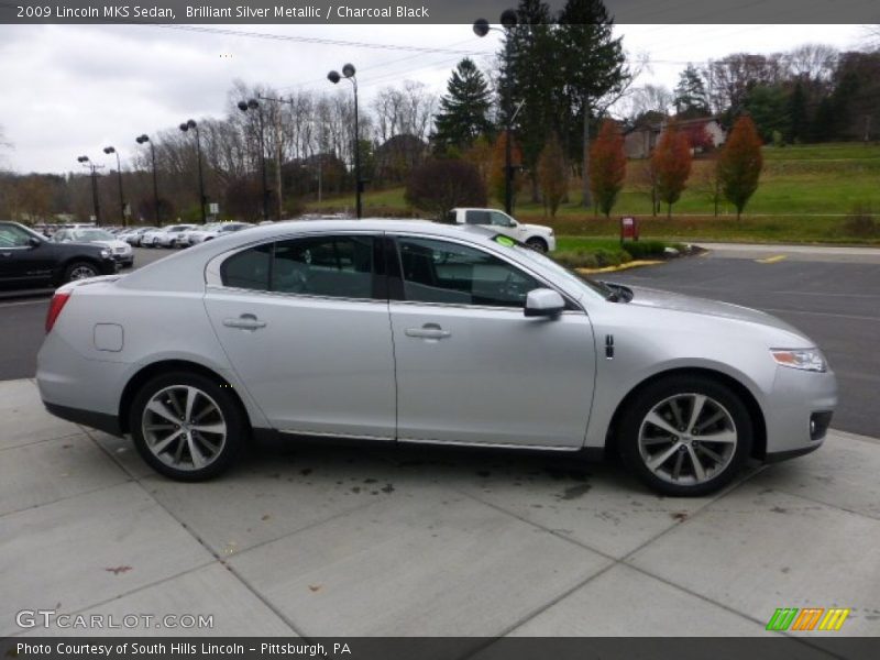 Brilliant Silver Metallic / Charcoal Black 2009 Lincoln MKS Sedan