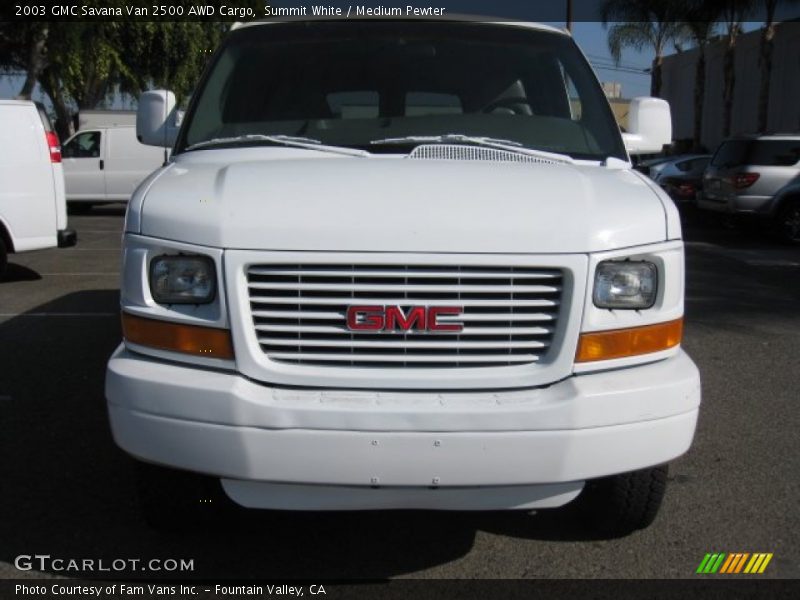 Summit White / Medium Pewter 2003 GMC Savana Van 2500 AWD Cargo