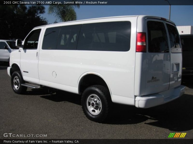 Summit White / Medium Pewter 2003 GMC Savana Van 2500 AWD Cargo