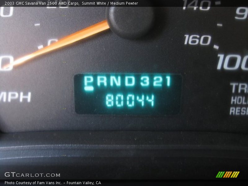 Summit White / Medium Pewter 2003 GMC Savana Van 2500 AWD Cargo