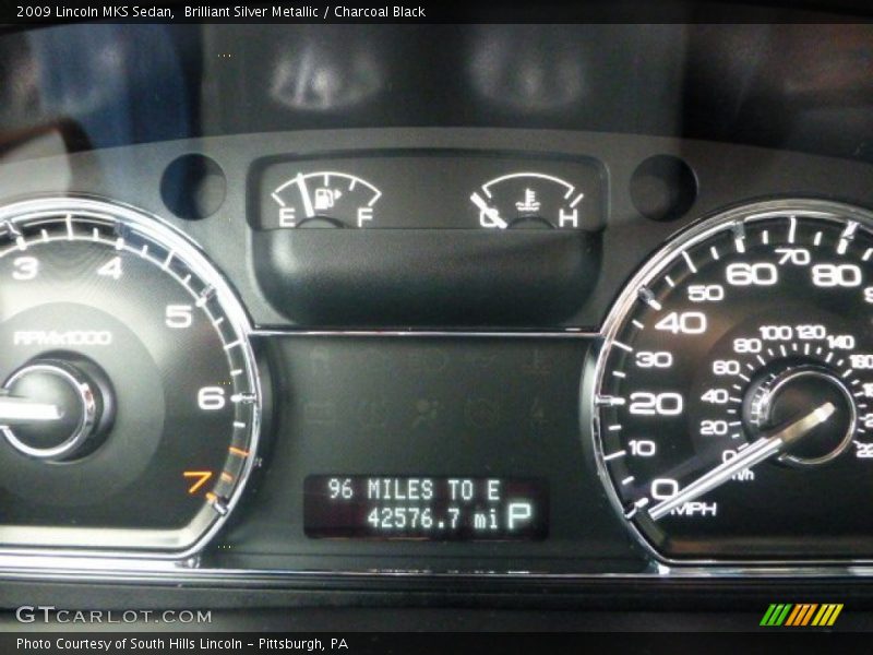 Brilliant Silver Metallic / Charcoal Black 2009 Lincoln MKS Sedan