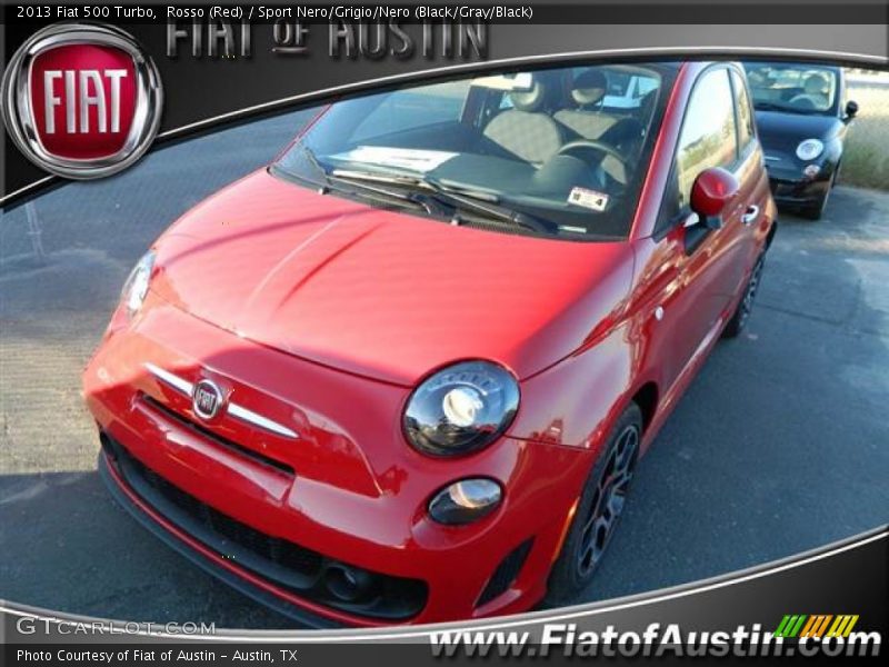 Rosso (Red) / Sport Nero/Grigio/Nero (Black/Gray/Black) 2013 Fiat 500 Turbo