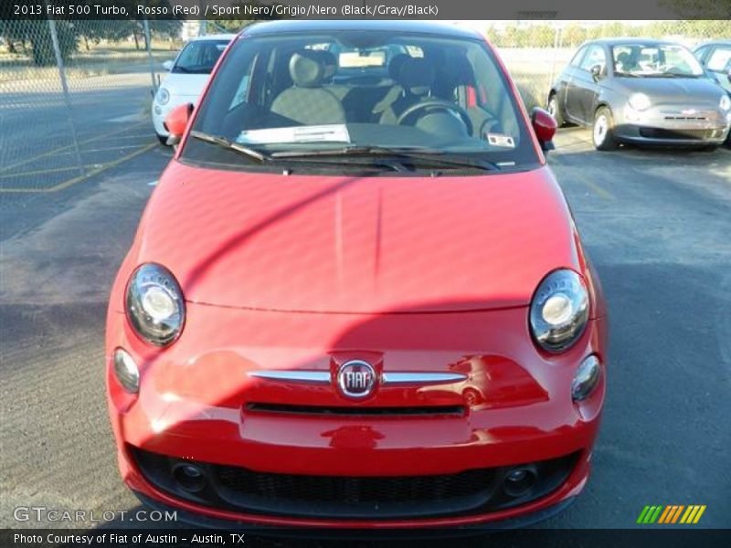 Rosso (Red) / Sport Nero/Grigio/Nero (Black/Gray/Black) 2013 Fiat 500 Turbo