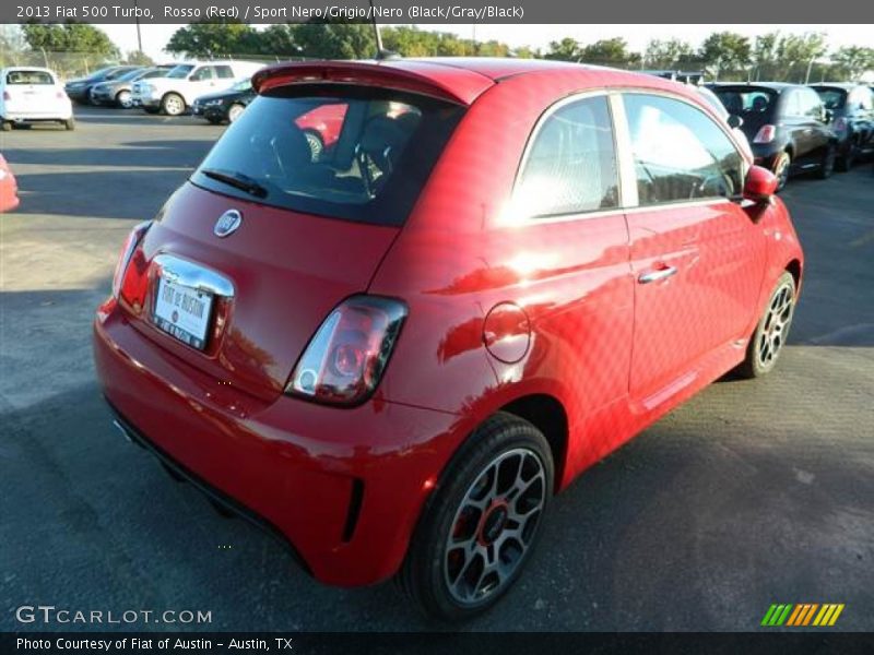 Rosso (Red) / Sport Nero/Grigio/Nero (Black/Gray/Black) 2013 Fiat 500 Turbo