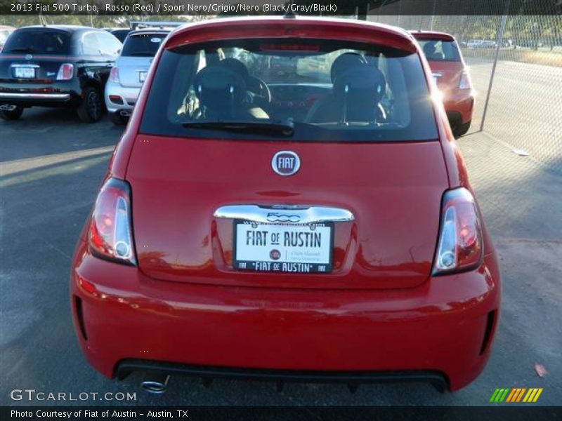 Rosso (Red) / Sport Nero/Grigio/Nero (Black/Gray/Black) 2013 Fiat 500 Turbo