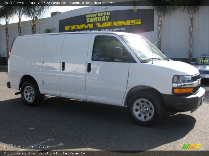 Summit White / Medium Pewter 2013 Chevrolet Express 1500 Cargo Van