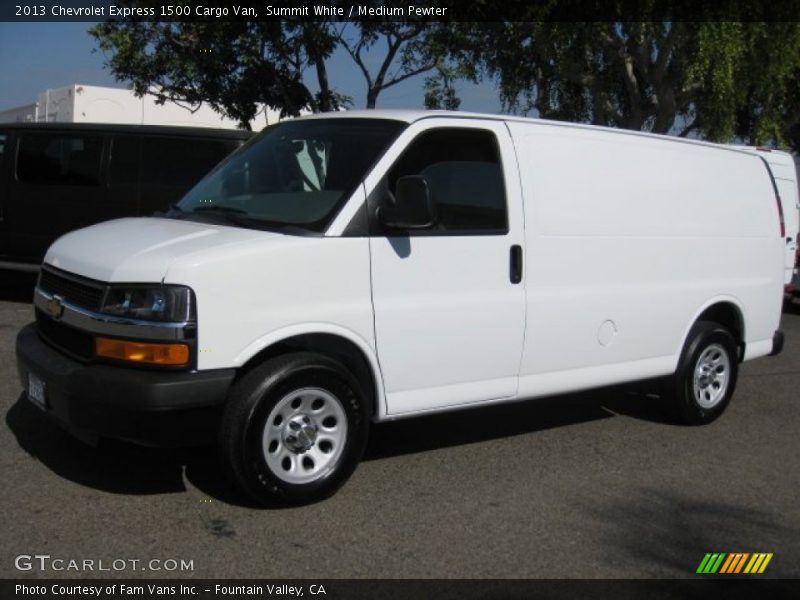 Summit White / Medium Pewter 2013 Chevrolet Express 1500 Cargo Van