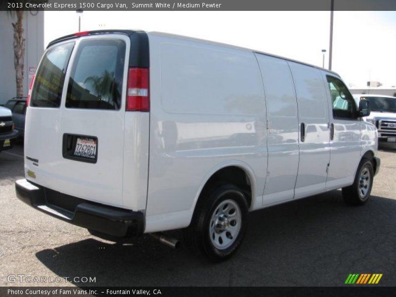 Summit White / Medium Pewter 2013 Chevrolet Express 1500 Cargo Van