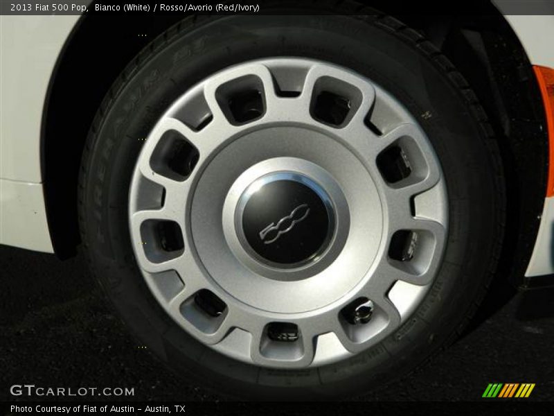 Bianco (White) / Rosso/Avorio (Red/Ivory) 2013 Fiat 500 Pop