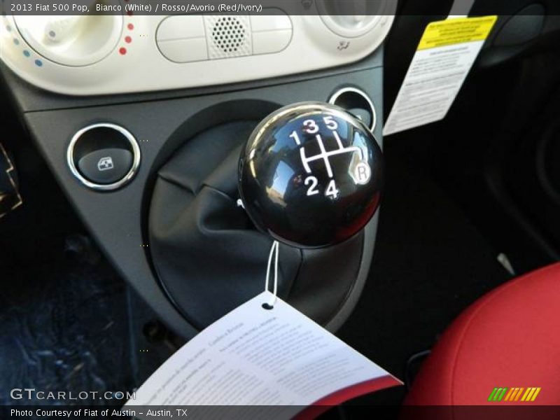 Bianco (White) / Rosso/Avorio (Red/Ivory) 2013 Fiat 500 Pop