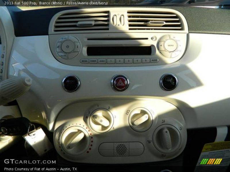 Bianco (White) / Rosso/Avorio (Red/Ivory) 2013 Fiat 500 Pop