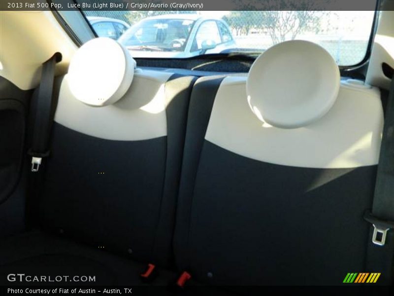 Luce Blu (Light Blue) / Grigio/Avorio (Gray/Ivory) 2013 Fiat 500 Pop