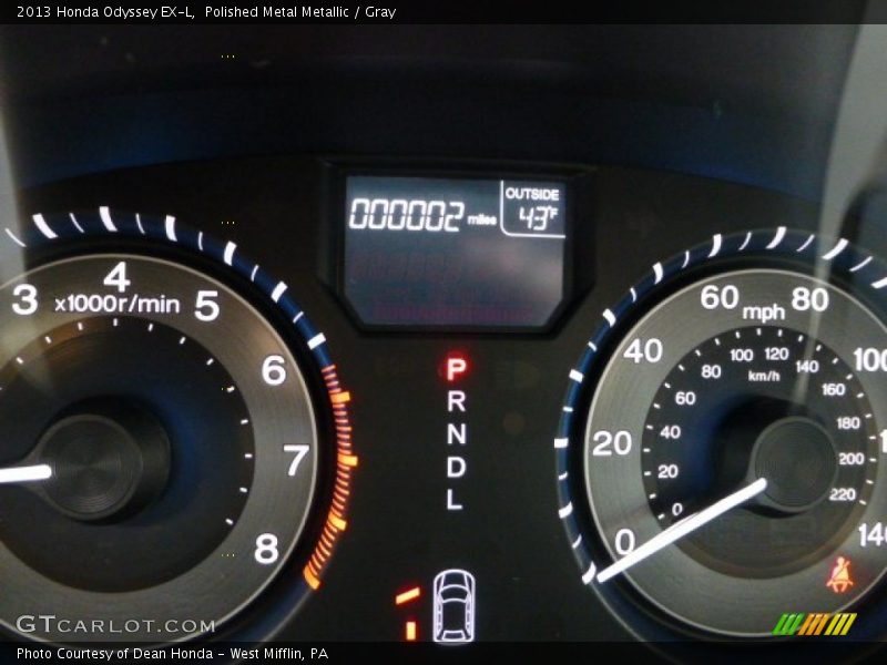 Polished Metal Metallic / Gray 2013 Honda Odyssey EX-L