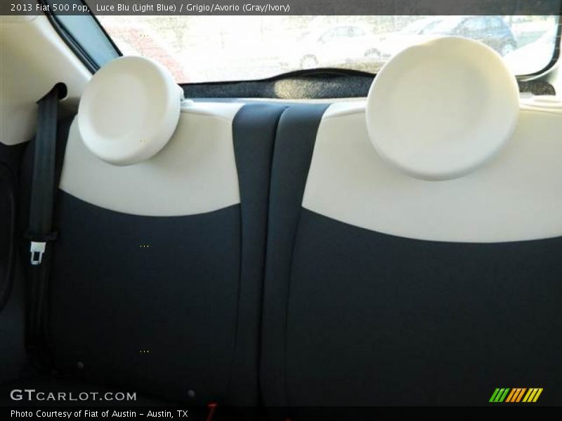 Luce Blu (Light Blue) / Grigio/Avorio (Gray/Ivory) 2013 Fiat 500 Pop