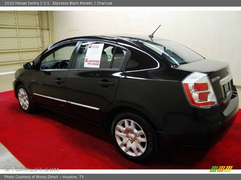 Espresso Black Metallic / Charcoal 2010 Nissan Sentra 2.0 S