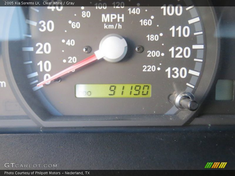 Clear White / Gray 2005 Kia Sorento LX
