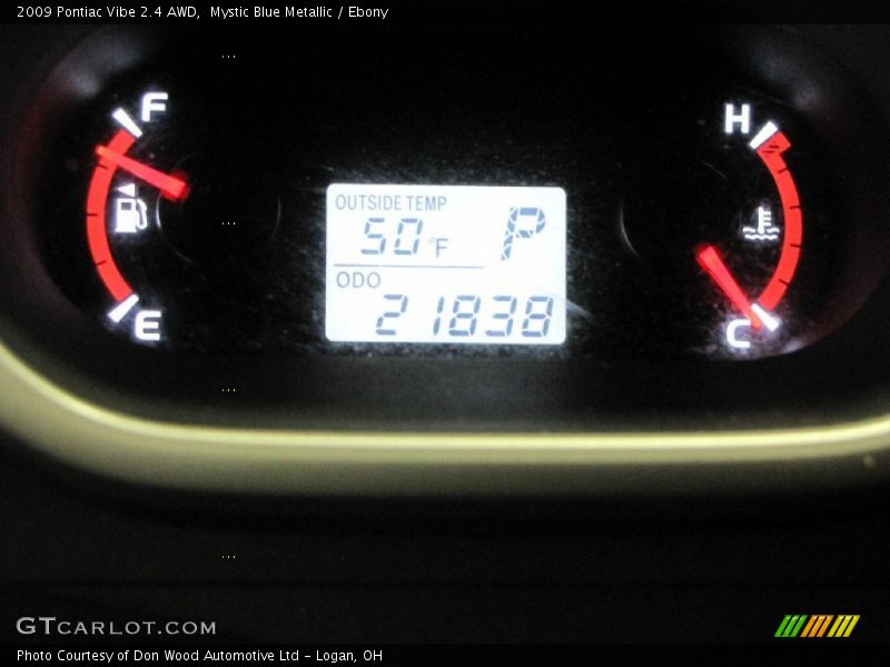 Mystic Blue Metallic / Ebony 2009 Pontiac Vibe 2.4 AWD