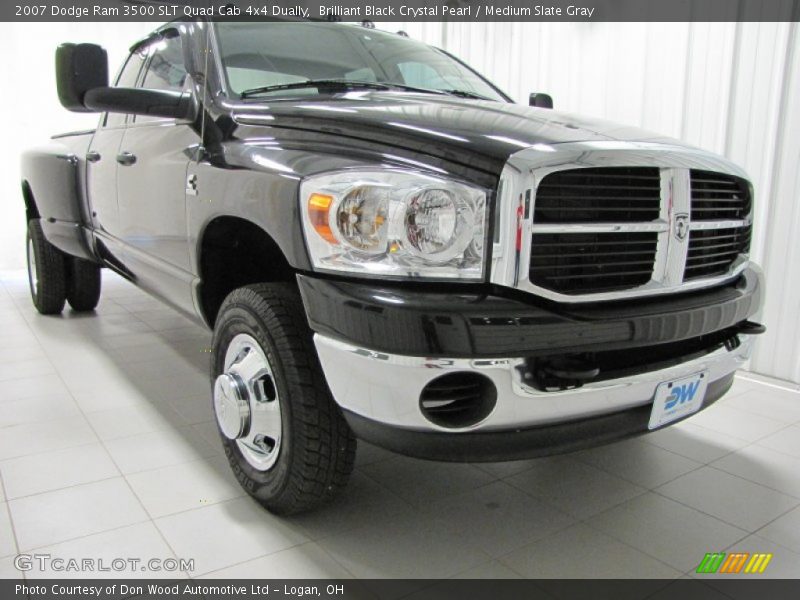 Brilliant Black Crystal Pearl / Medium Slate Gray 2007 Dodge Ram 3500 SLT Quad Cab 4x4 Dually