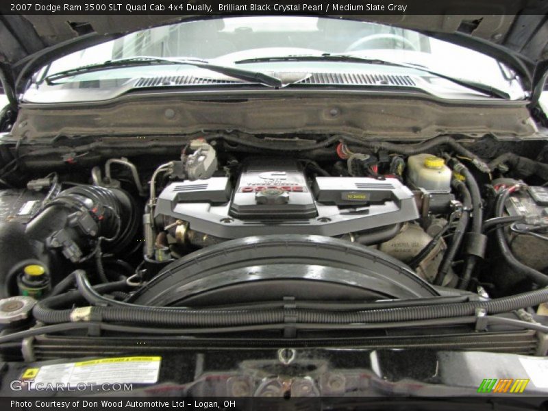 Brilliant Black Crystal Pearl / Medium Slate Gray 2007 Dodge Ram 3500 SLT Quad Cab 4x4 Dually