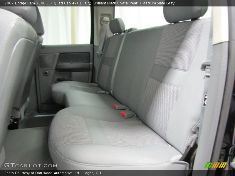 Brilliant Black Crystal Pearl / Medium Slate Gray 2007 Dodge Ram 3500 SLT Quad Cab 4x4 Dually