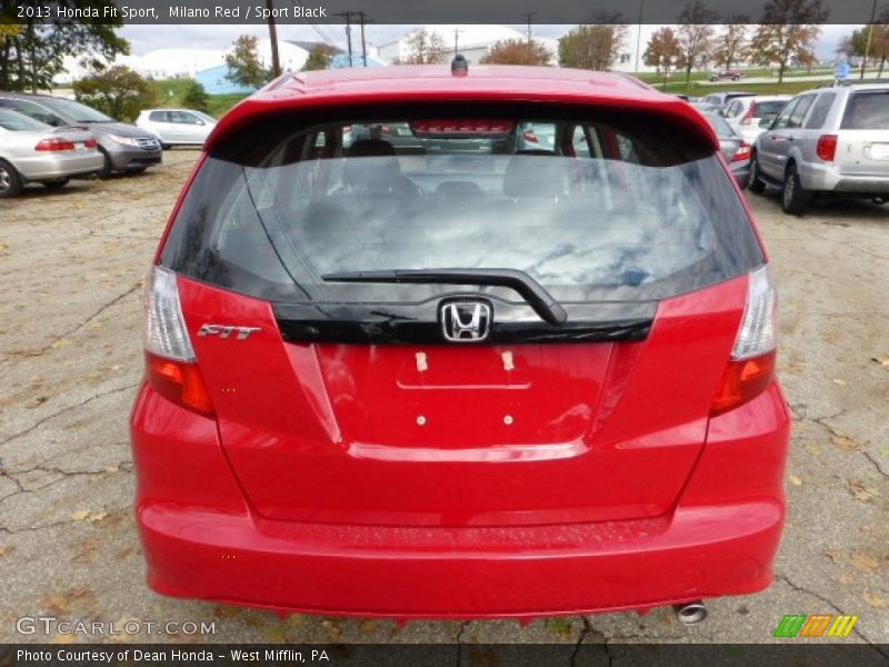 Milano Red / Sport Black 2013 Honda Fit Sport