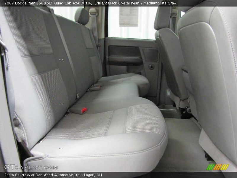 Brilliant Black Crystal Pearl / Medium Slate Gray 2007 Dodge Ram 3500 SLT Quad Cab 4x4 Dually
