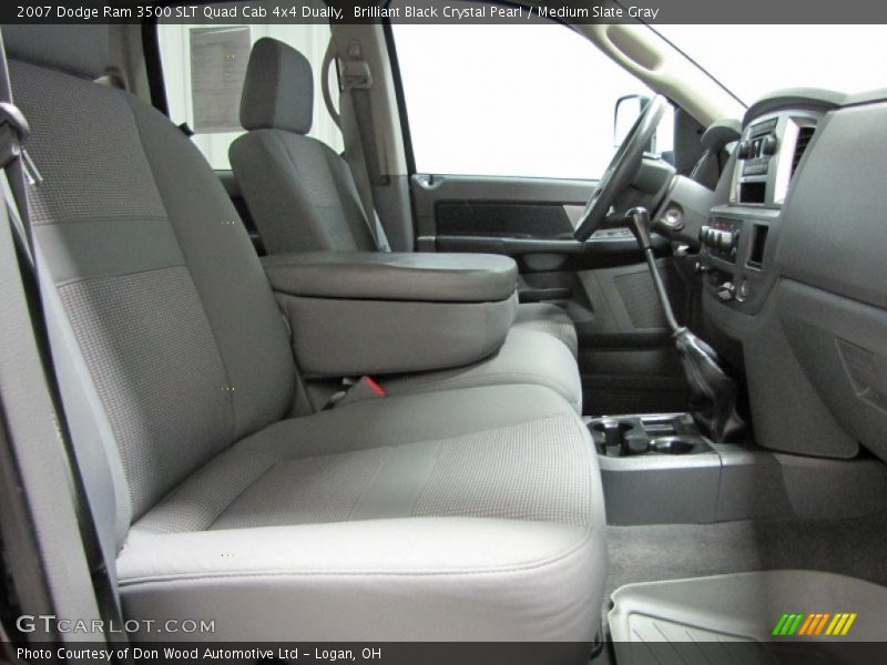 Brilliant Black Crystal Pearl / Medium Slate Gray 2007 Dodge Ram 3500 SLT Quad Cab 4x4 Dually