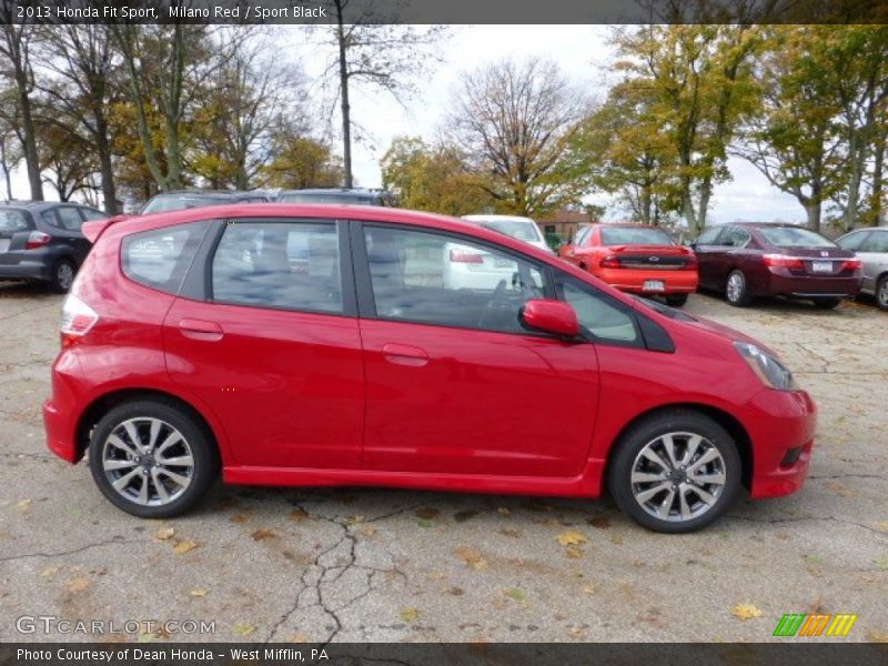 Milano Red / Sport Black 2013 Honda Fit Sport