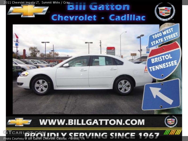 Summit White / Gray 2011 Chevrolet Impala LT