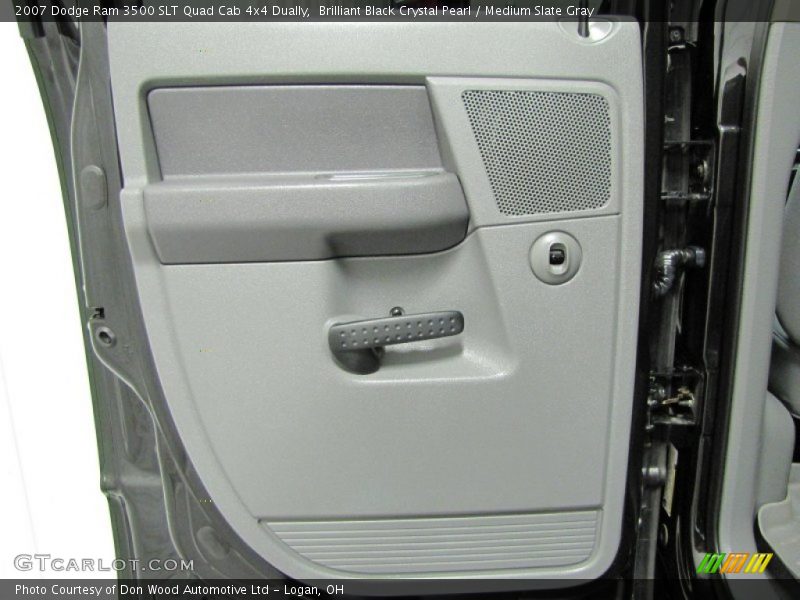 Brilliant Black Crystal Pearl / Medium Slate Gray 2007 Dodge Ram 3500 SLT Quad Cab 4x4 Dually