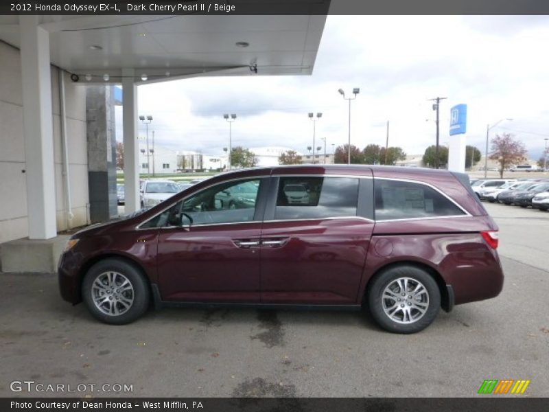Dark Cherry Pearl II / Beige 2012 Honda Odyssey EX-L
