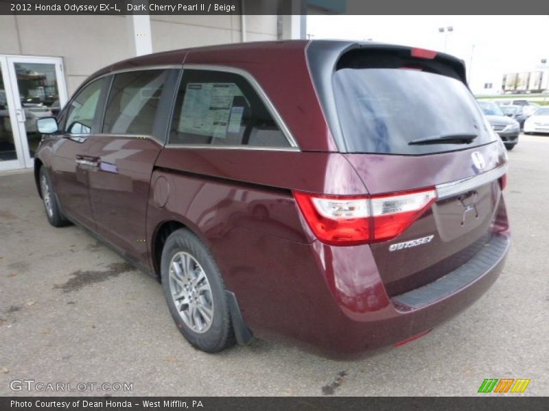 Dark Cherry Pearl II / Beige 2012 Honda Odyssey EX-L