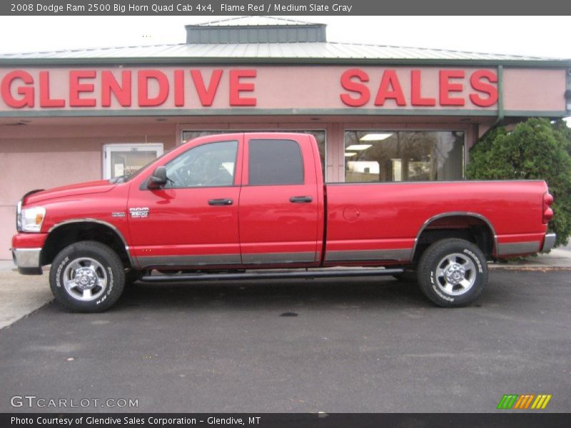 Flame Red / Medium Slate Gray 2008 Dodge Ram 2500 Big Horn Quad Cab 4x4