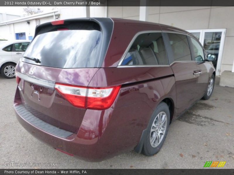 Dark Cherry Pearl II / Beige 2012 Honda Odyssey EX-L