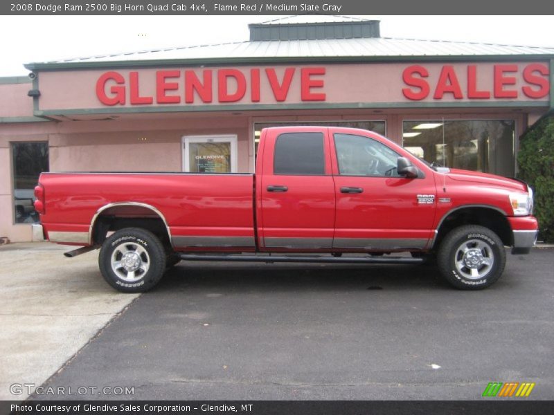 Flame Red / Medium Slate Gray 2008 Dodge Ram 2500 Big Horn Quad Cab 4x4