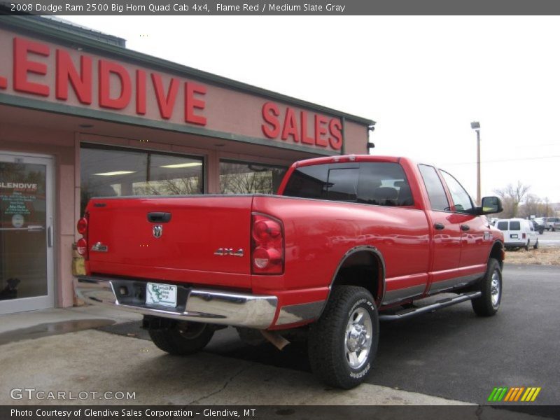 Flame Red / Medium Slate Gray 2008 Dodge Ram 2500 Big Horn Quad Cab 4x4