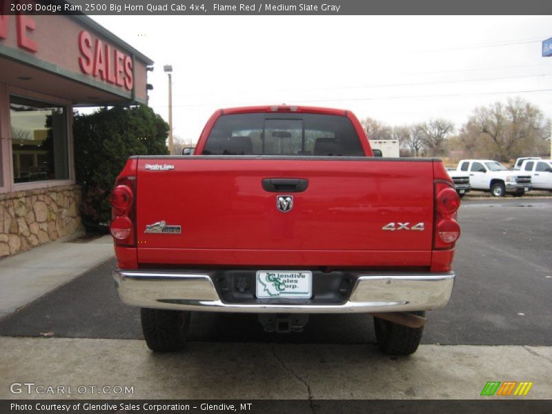 Flame Red / Medium Slate Gray 2008 Dodge Ram 2500 Big Horn Quad Cab 4x4