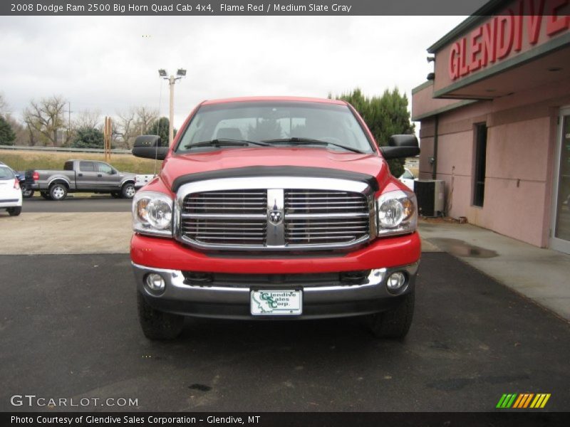 Flame Red / Medium Slate Gray 2008 Dodge Ram 2500 Big Horn Quad Cab 4x4