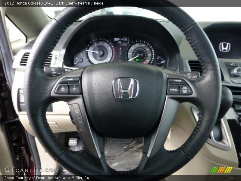 Dark Cherry Pearl II / Beige 2012 Honda Odyssey EX-L