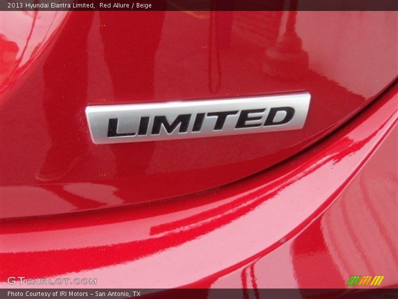 Red Allure / Beige 2013 Hyundai Elantra Limited