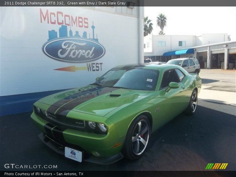 Green with Envy / Dark Slate Gray 2011 Dodge Challenger SRT8 392