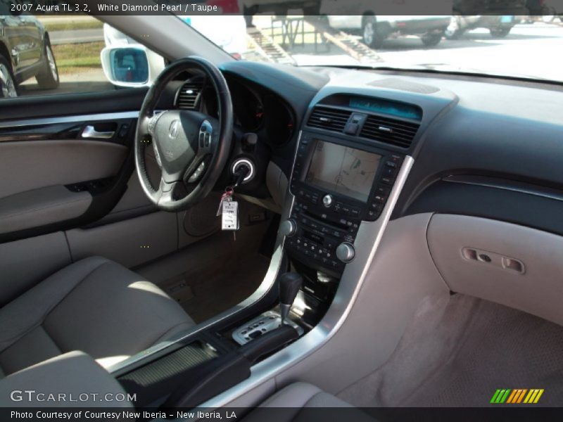 White Diamond Pearl / Taupe 2007 Acura TL 3.2