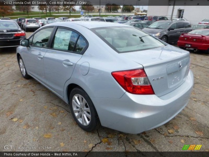 Cool Mist Metallic / Gray 2012 Honda Civic EX Sedan