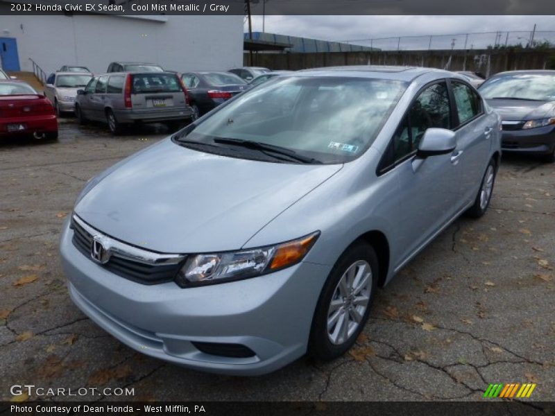 Cool Mist Metallic / Gray 2012 Honda Civic EX Sedan