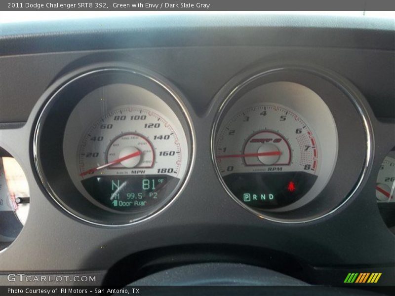 Green with Envy / Dark Slate Gray 2011 Dodge Challenger SRT8 392