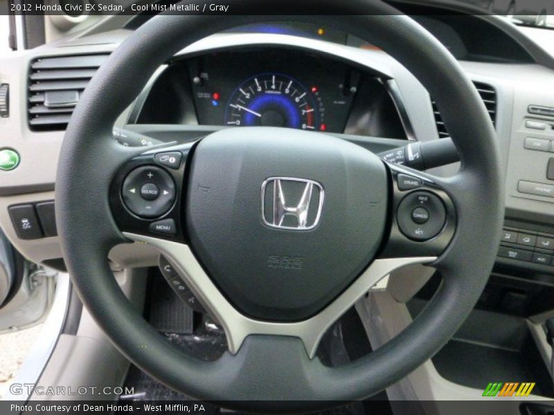 Cool Mist Metallic / Gray 2012 Honda Civic EX Sedan