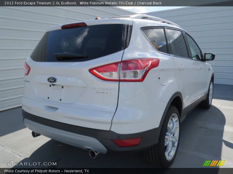 White Platinum Metallic Tri-Coat / Charcoal Black 2013 Ford Escape Titanium 2.0L EcoBoost