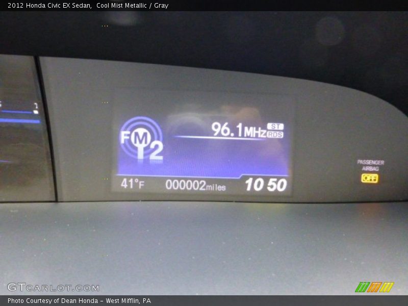 Cool Mist Metallic / Gray 2012 Honda Civic EX Sedan